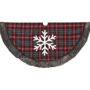50-in D Buffalo Plaid Tree Skirt w/Snowflake byGerson Co - glamourwo.com | ladies' apparel & accessories & shoes* Cheap