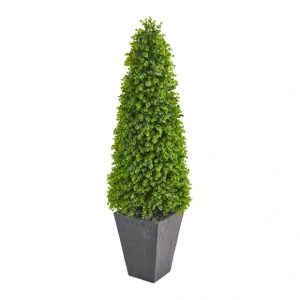 57in. Eucalyptus Topiary in Slate Planter (Indoor/Outdoor) - glamourwo.com | ladies' apparel & accessories & shoes* Cheap