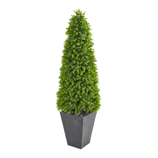 57in. Eucalyptus Topiary in Slate Planter (Indoor/Outdoor) - glamourwo.com | ladies' apparel & accessories & shoes* Cheap
