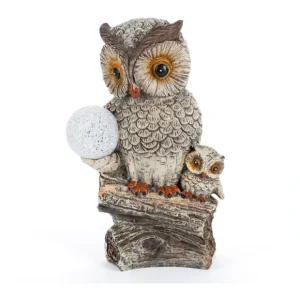 11.5 in. Solar Resin Owl Statue by Gerson International - glamourwo.com | ladies' apparel & accessories & shoes* Flash Sale