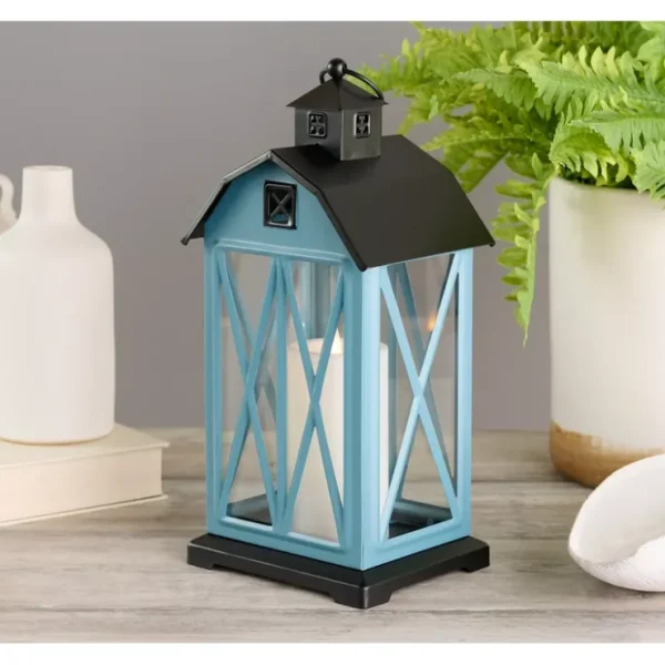 Indoor/ Outdoor 15" Barn Lantern w/ Candle Light by Valerie - glamourwo.com | ladies' apparel & accessories & shoes* Sale