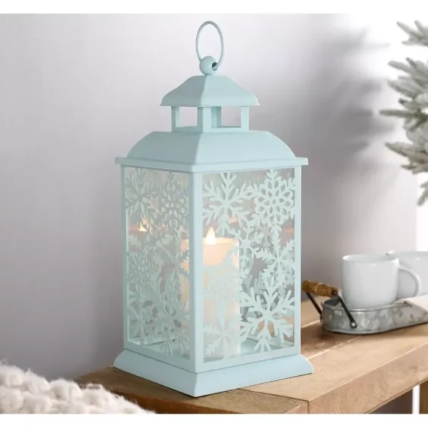Indoor/ Outdoor 16.5" Snowflake Metal Lantern by Valerie - glamourwo.com | ladies' apparel & accessories & shoes* Cheap
