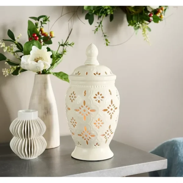 Indoor/ Outdoor Flickering Flame Ginger Jar by Valerie - glamourwo.com | ladies' apparel & accessories & shoes* Best Sale
