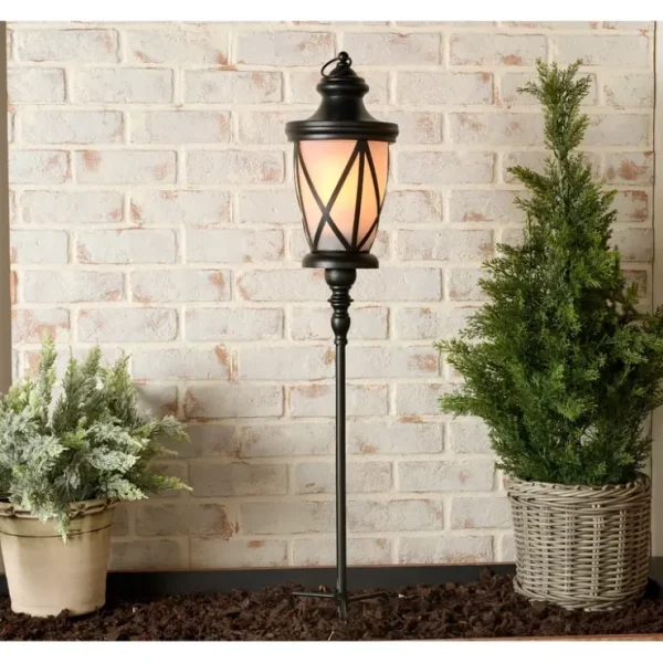 Indoor/ Outdoor Flickering Flame Lantern with Stake - glamourwo.com | ladies' apparel & accessories & shoes* New