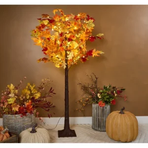 6' Indoor/Outdoor Illuminated Maple Leaf Tree by Valerie - glamourwo.com | ladies' apparel & accessories & shoes* Hot
