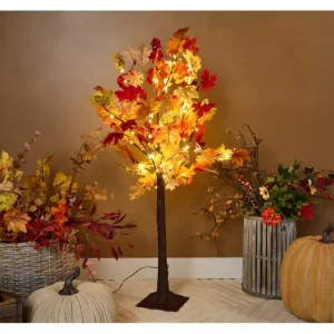 4' Indoor/Outdoor Illuminated Maple Leaf Tree by Valerie - glamourwo.com | ladies' apparel & accessories & shoes* Cheap