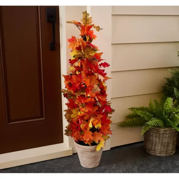 3' In/Outdoor Illuminated Maple Leaf Topiary by Valerie - glamourwo.com | ladies' apparel & accessories & shoes* New