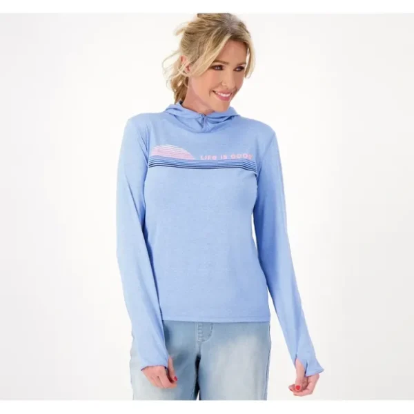 Life is Good Women's Active Hoodie - glamourwo.com | ladies' apparel & accessories & shoes* Cheap