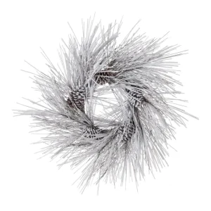24" Long Snow Pine With Cone Wreath by Valerie - glamourwo.com | ladies' apparel & accessories & shoes* Outlet