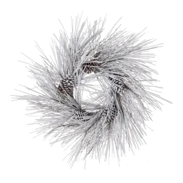 24" Long Snow Pine With Cone Wreath by Valerie - glamourwo.com | ladies' apparel & accessories & shoes* Outlet