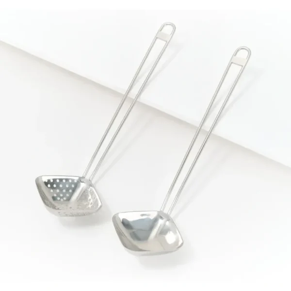 Martha Stewart 2-pc SS Square Solid Perforated Ladles - glamourwo.com | ladies' apparel & accessories & shoes* Outlet