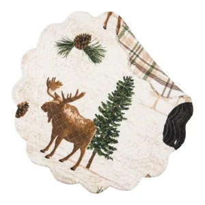 17" Nolan Pines Round Placemat Set of 6 by Valerie - glamourwo.com | ladies' apparel & accessories & shoes* Store