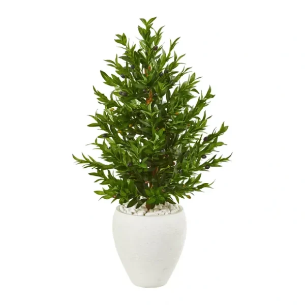 3.5' Olive Cone Topiary in Planter UV Resistant - glamourwo.com | ladies' apparel & accessories & shoes* Cheap