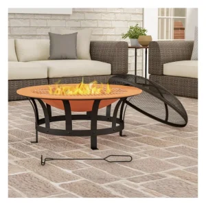 30" Outdoor Deep Fire Pit with Grilling Grate - glamourwo.com | ladies' apparel & accessories & shoes* Fashion