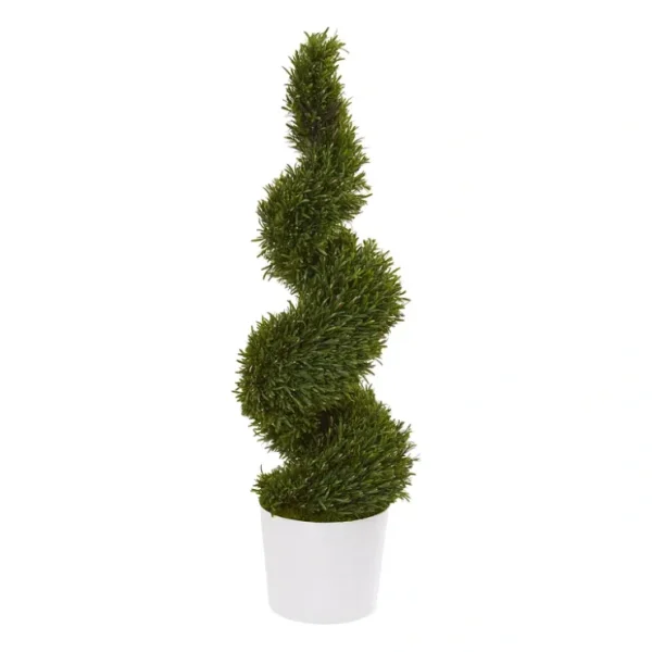50" Rosemary Spiral Topiary in Planter by Nearly Natural - glamourwo.com | ladies' apparel & accessories & shoes* Sale