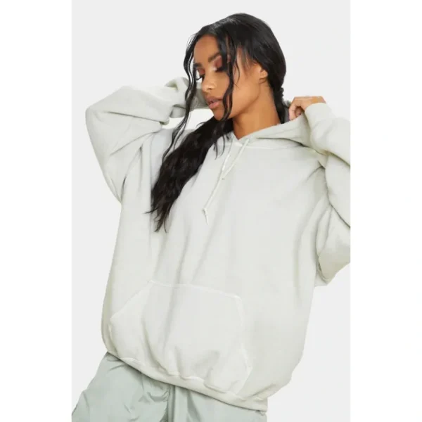 Sage Oversized Fitting Hoodie - glamourwo.com | ladies' apparel & accessories & shoes* Discount
