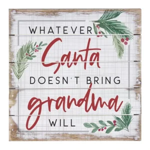 "Santa or Grandma Brings" Pallet Decor By Sincee Surroundings - glamourwo.com | ladies' apparel & accessories & shoes* Shop