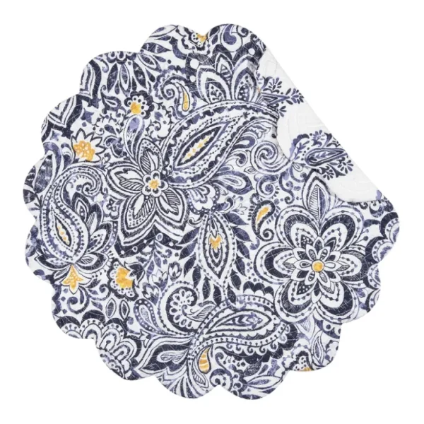 17" Serena Round Placemat Set of 6 by Valerie - glamourwo.com | ladies' apparel & accessories & shoes* Clearance