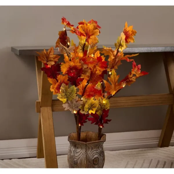 Set 2 Indoor/Outdoor Illuminated Maple Leaf Branches - glamourwo.com | ladies' apparel & accessories & shoes* New