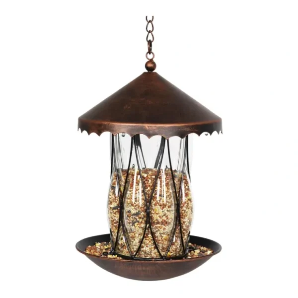 11" Solar Bronze Bird Feeder - Diamond Shape byExhart - glamourwo.com | ladies' apparel & accessories & shoes* Cheap