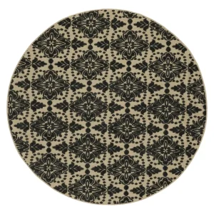 Ultimate Innovations California Villa 94" Round In/Outdoor Rug - glamourwo.com | ladies' apparel & accessories & shoes | Shop