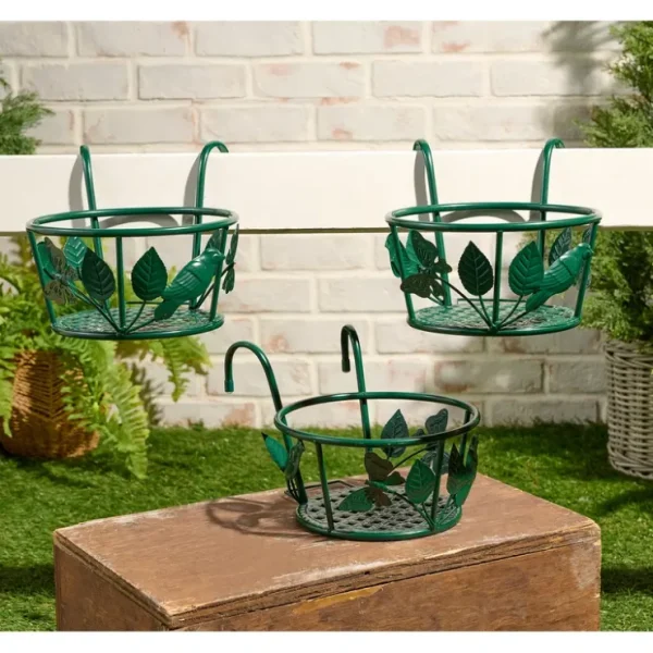 Ultimate Innovations S/3 Deck Rail Plant Holders - glamourwo.com | ladies' apparel & accessories & shoes* Best