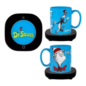 Uncanny Brands Dr. Seuss Cat In The Hat Mug with Warmer - glamourwo.com | ladies' apparel & accessories & shoes | Outlet