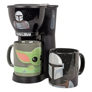 Uncanny Brands Star Wars Mandalorian Inline Coffee Maker Set - glamourwo.com | ladies' apparel & accessories & shoes | Outlet