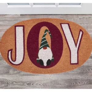 VCNY Home Joy Gnome Christmas Coir Outdoor Doormat, 18" x 30" - glamourwo.com | ladies' apparel & accessories & shoes | Flash Sale