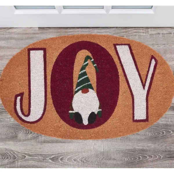 VCNY Home Joy Gnome Christmas Coir Outdoor Doormat, 18" x 30" - glamourwo.com | ladies' apparel & accessories & shoes | Flash Sale