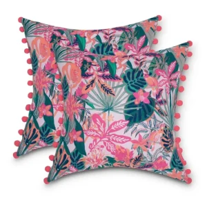 Vera Bradley Accent Pillow w/Poms S/2 18x18 - glamourwo.com | ladies' apparel & accessories & shoes | Cheap
