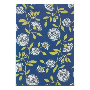 Veranda Living Casper In/Out Casual Floral 9x13ft Rug - glamourwo.com | ladies' apparel & accessories & shoes | New