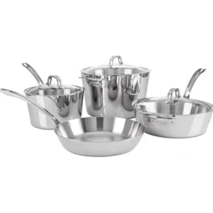 Viking Contemporary 7-Piece Stainless Steel Cookware Set - glamourwo.com | ladies' apparel & accessories & shoes | Clearance
