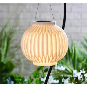 Viva Terra Zen Solar Hanging Ribbed Lantern - glamourwo.com | ladies' apparel & accessories & shoes | Best