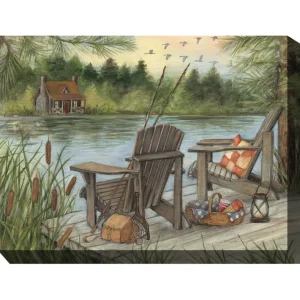 West of the Wind Lake Time Outdoor Canvas Art 4x30 - glamourwo.com | ladies' apparel & accessories & shoes | Best Sale