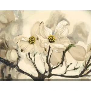 West of the Wind Outdoor Canvas Art Dogwood Wat ercolor 40"x30 - glamourwo.com | ladies' apparel & accessories & shoes | Shop
