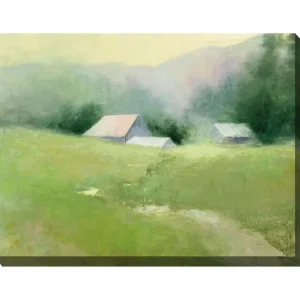 West of the Wind Outdoor Canvas Art Field of Gr een 40" x 30" - glamourwo.com | ladies' apparel & accessories & shoes | Discount
