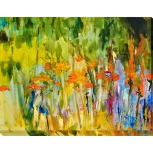 West of the Wind Outdoor Canvas Art Lily Abstra ct 40" x 30" - glamourwo.com | ladies' apparel & accessories & shoes | Online