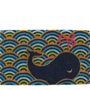 Whale Natural Coir Doormat with Nonslip Back - glamourwo.com | ladies' apparel & accessories & shoes | Clearance