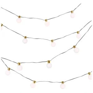 White and Gold Light Garland with 30 Lights byerson Co - glamourwo.com | ladies' apparel & accessories & shoes | Hot