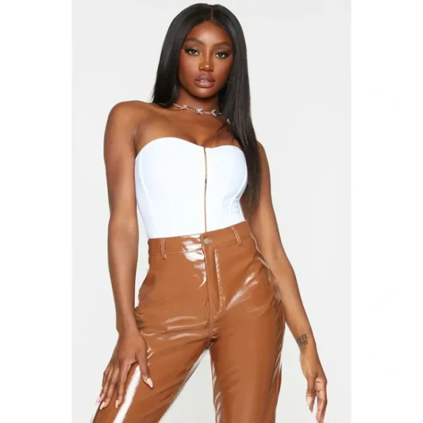 White Bandage Hook And Eye Structured Corset - glamourwo.com | ladies' apparel & accessories & shoes | Cheap