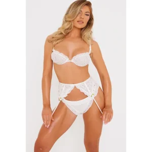 White Broderie Frill Edge Bra - glamourwo.com | ladies' apparel & accessories & shoes | Best Sale