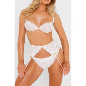 White Broderie Frill Edge Thong - glamourwo.com | ladies' apparel & accessories & shoes | Outlet