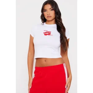 White Cherry Logo Baby Doll Tee | Tops - glamourwo.com | ladies' apparel & accessories & shoes | Online