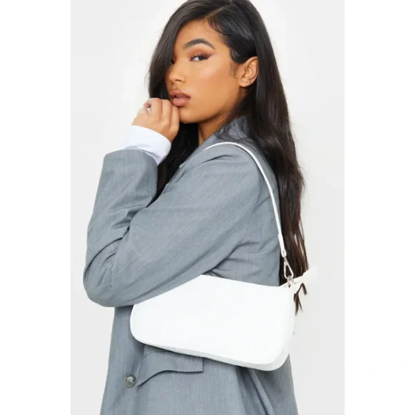 White Croc Shoulder Bag | Accessories - glamourwo.com | ladies' apparel & accessories & shoes | Discount