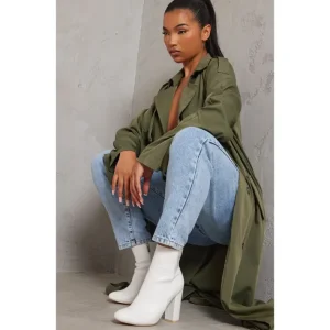 White Faux Leather Ankle Boot | Shoes - glamourwo.com | ladies' apparel & accessories & shoes | Fashion