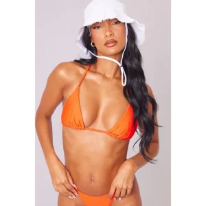 White Frayed Edge Toggle Bucket Hat - glamourwo.com | ladies' apparel & accessories & shoes | Flash Sale
