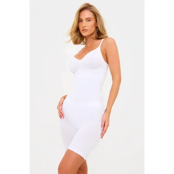White Low Back Shapewear Bodysuit - glamourwo.com | ladies' apparel & accessories & shoes | Best Sale