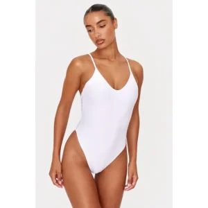 White Plunge Swimsuit | Swimwear - glamourwo.com | ladies' apparel & accessories & shoes | Flash Sale