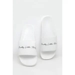 White PrettyLittleThing Slider | Shoes - glamourwo.com | ladies' apparel & accessories & shoes | Cheap